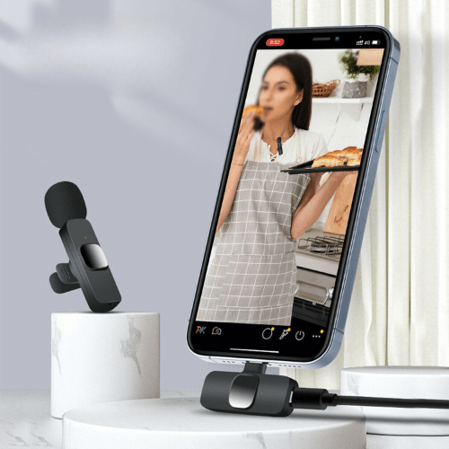 Microphone Cravate Mini Sans Fil - Edge Tech Life